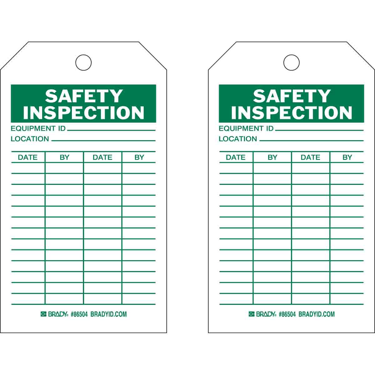 Safety Inspection Tags