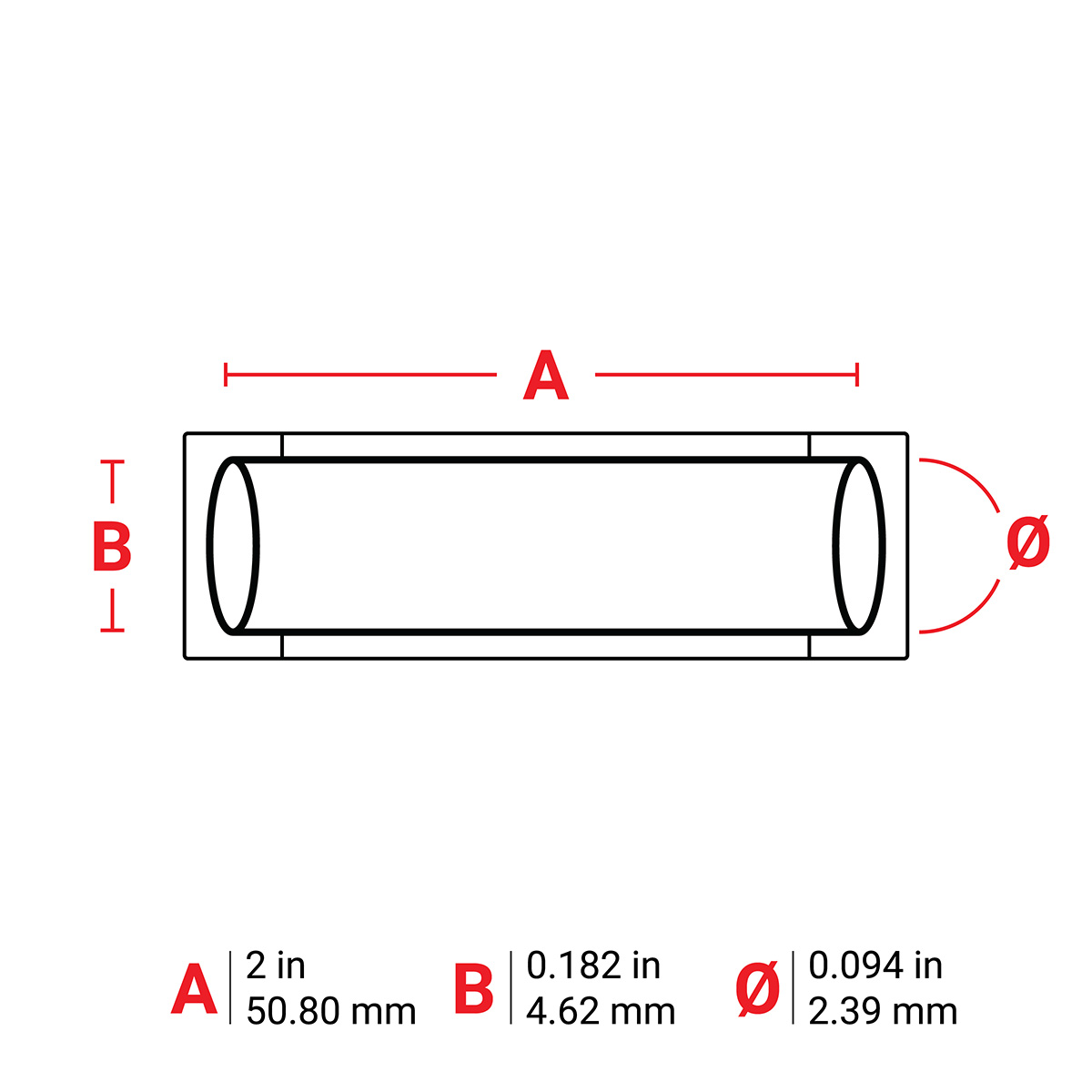 PermaSleeve Heat Shrink Wire and Cable Labels, 3/32" Dia, for 3" Core Printers - 2", White, Double-Sided 5 PermaSleeve Heat Shrink Wire and Cable Labels, 3/32" Dia, for 3" Core Printers - 2", White, Double-Sided