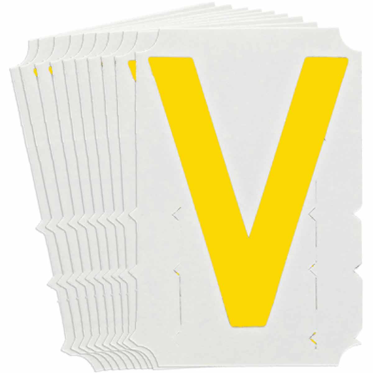 4" Yellow Gothic Font Quik-Align Self-Spacing Numbers and Letters