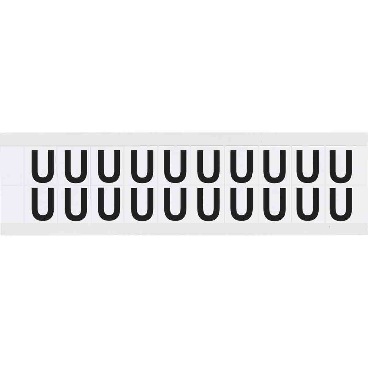 0.625" Character Height Black on White Outdoor Numbers and Letters