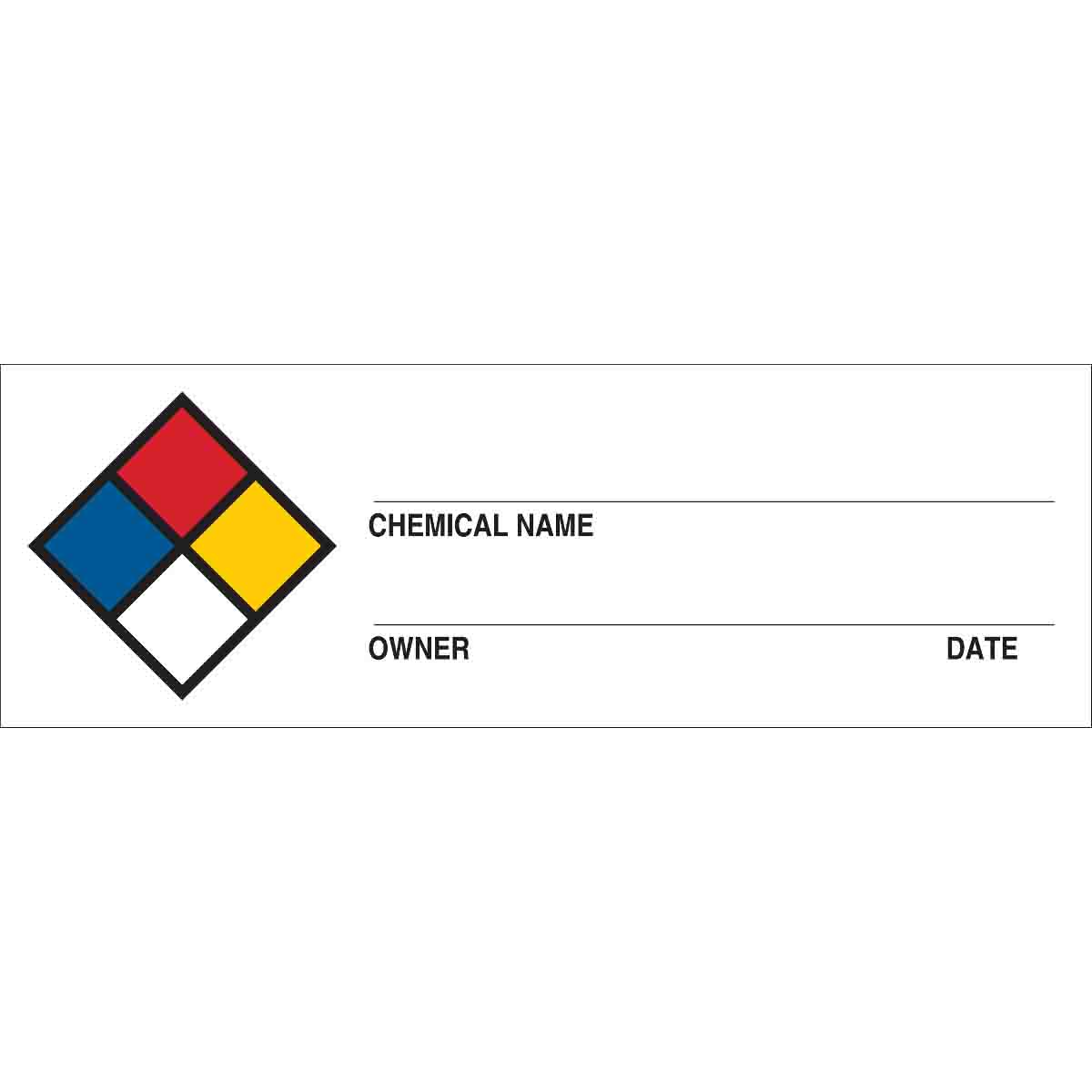NFPA Chemical Name Label