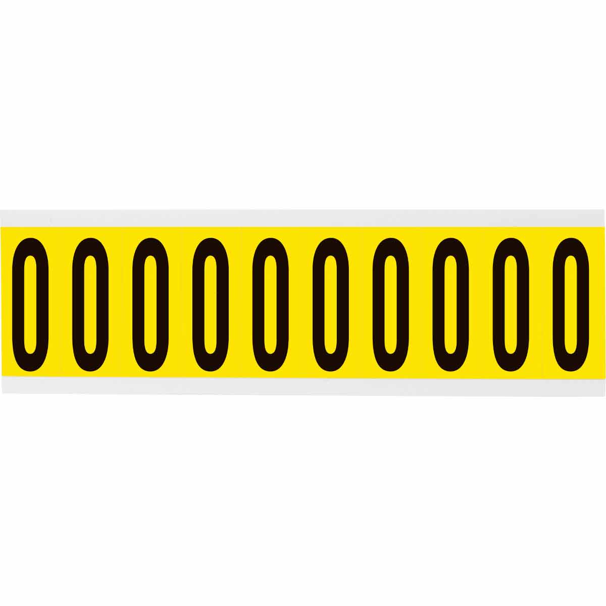 2" Character Height Black on Yellow Repositionable Numbers and Letters