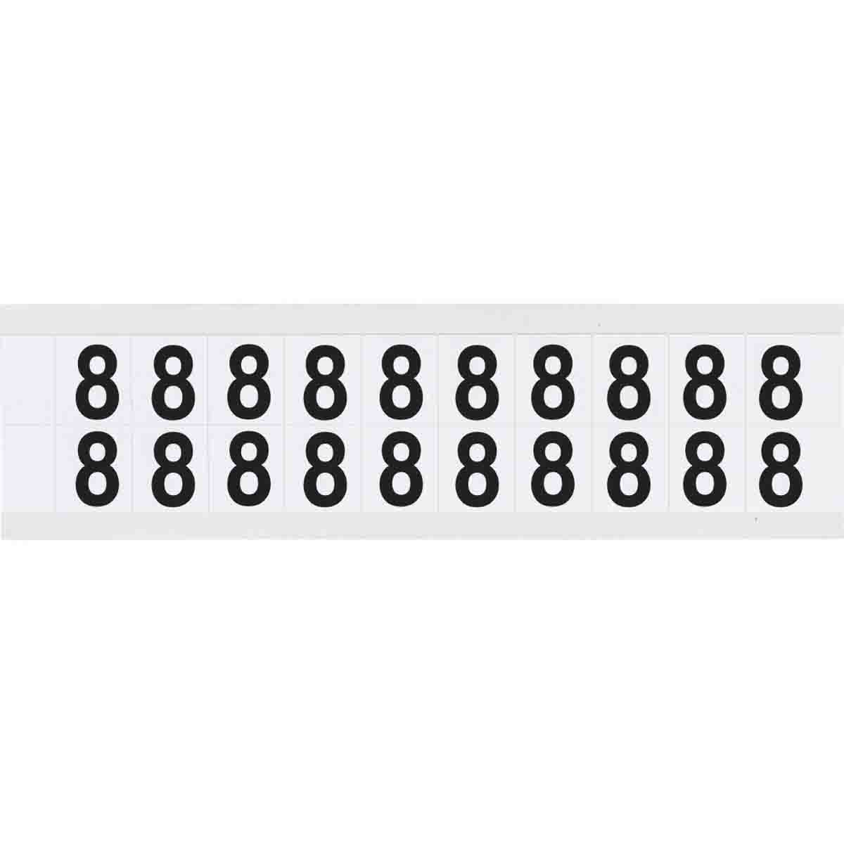 0.625" Character Height Black on White Outdoor Numbers and Letters