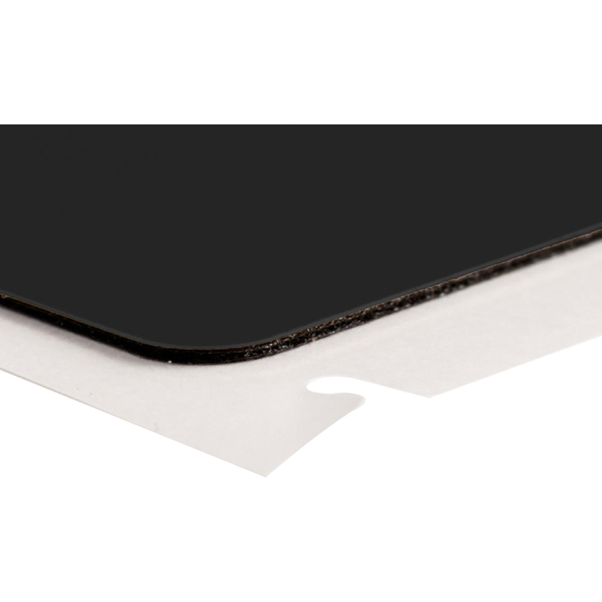 Raised Panel Labels, Circular Hole with Notch Push Button, for 3" Core Printers - 1.9" x 1.2", Black 4 Raised Panel Labels, Circular Hole with Notch Push Button, for 3" Core Printers - 1.9" x 1.2", Black