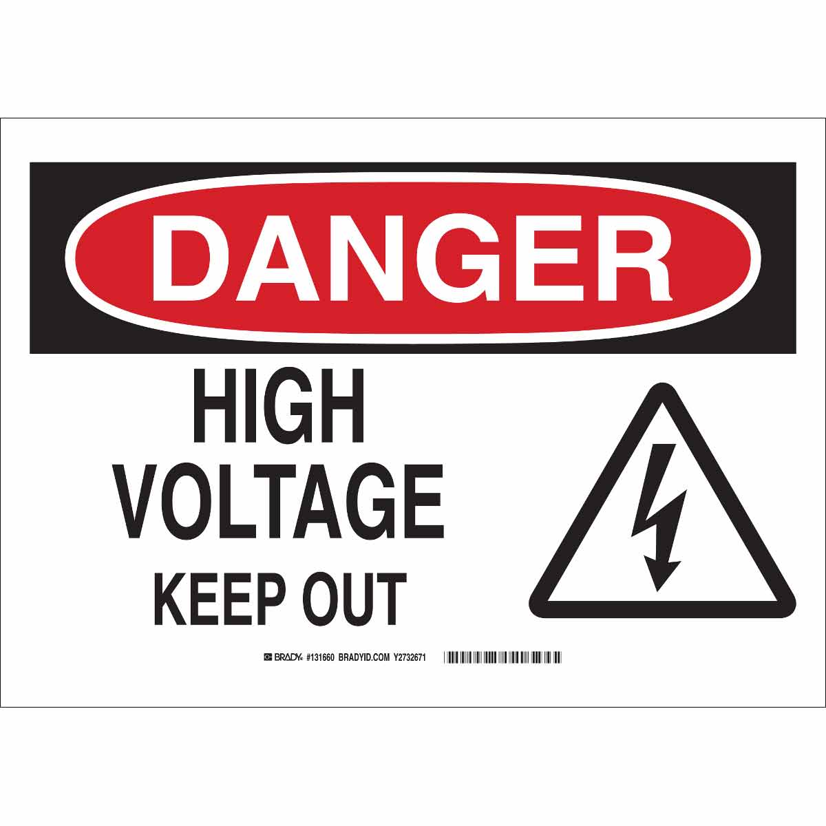 DANGER High Voltage Keep Out Sign