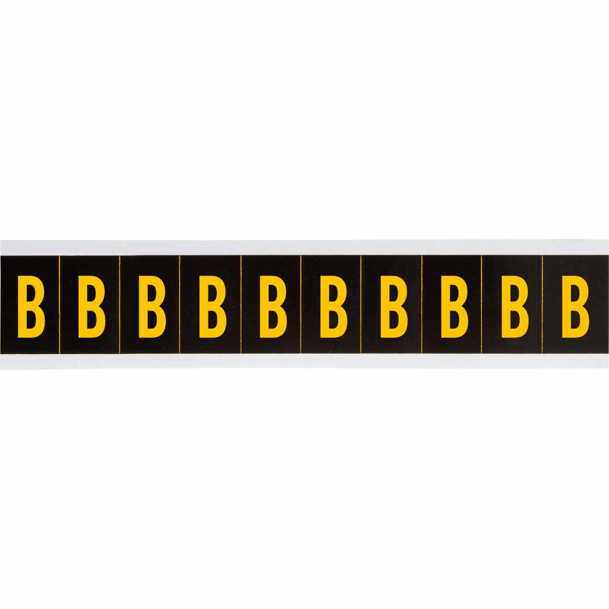 1" Character Height Yellow on Black APWA Outdoor Numbers and Letters