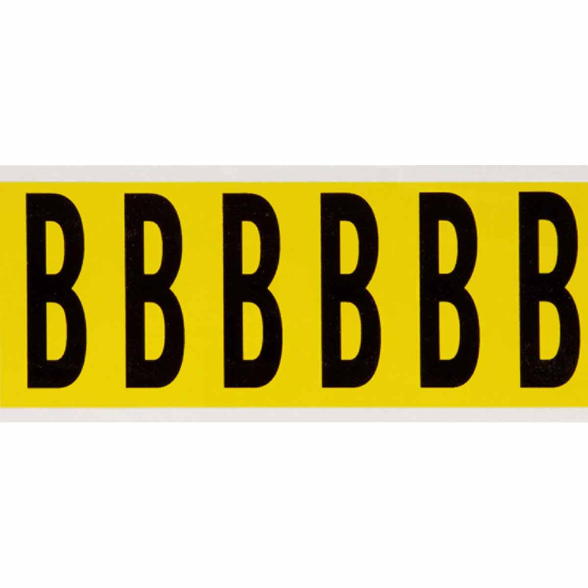 3" Character Height Black on Yellow Repositionable Numbers and Letters