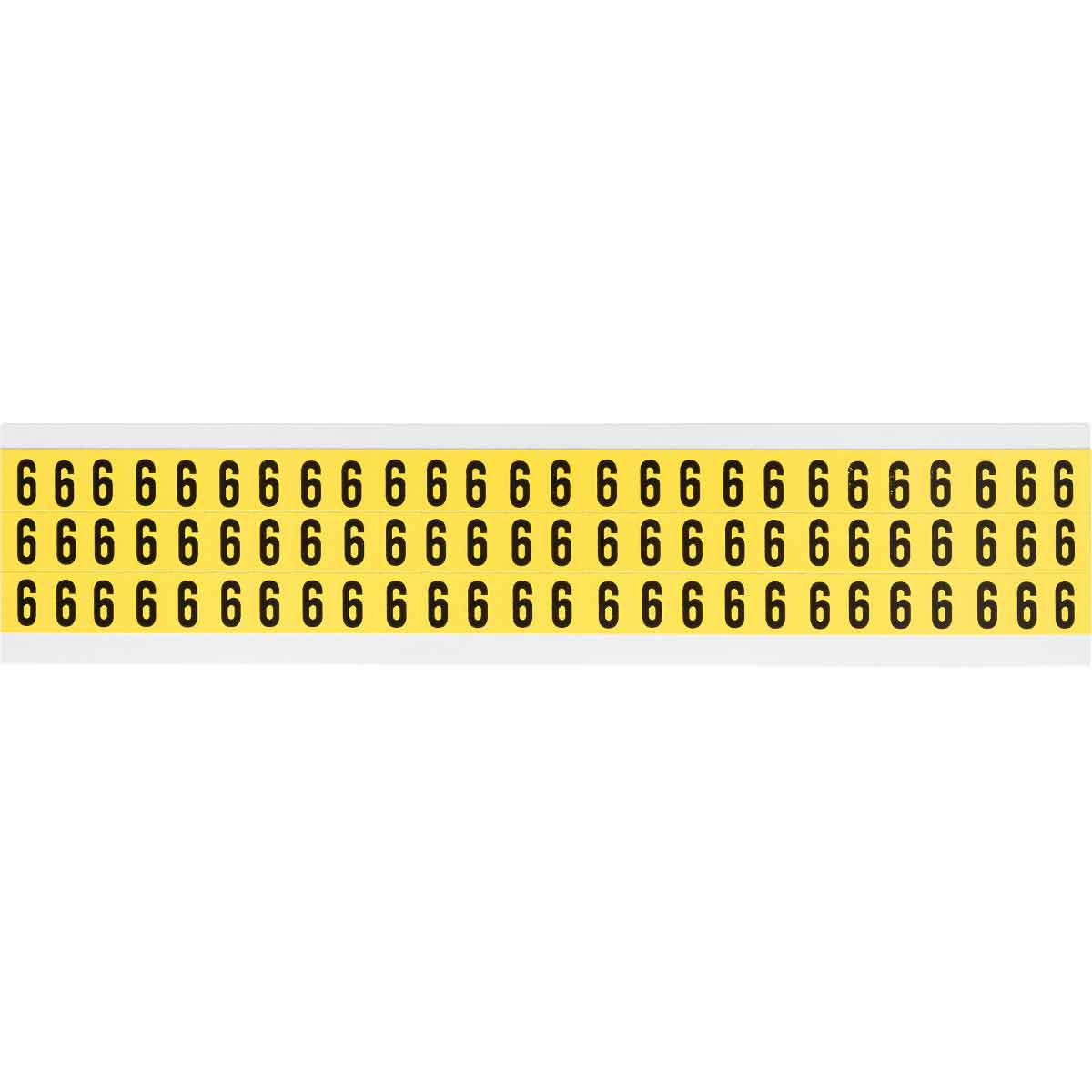 0.375" Character Height Black on Yellow Repositionable Numbers and Letters