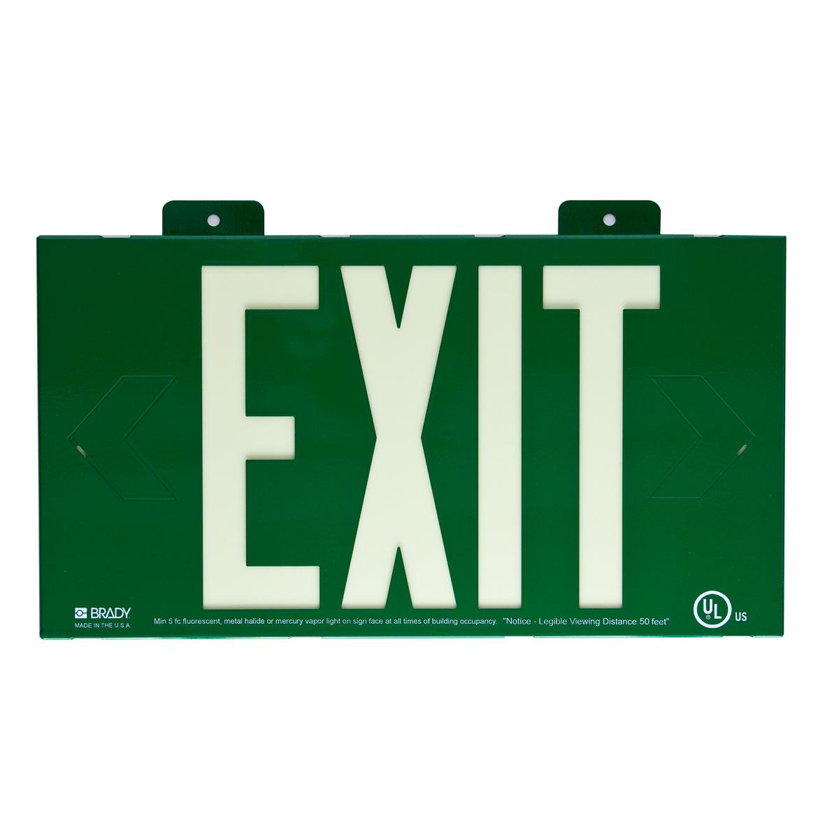 BradyGlo Exit Sign