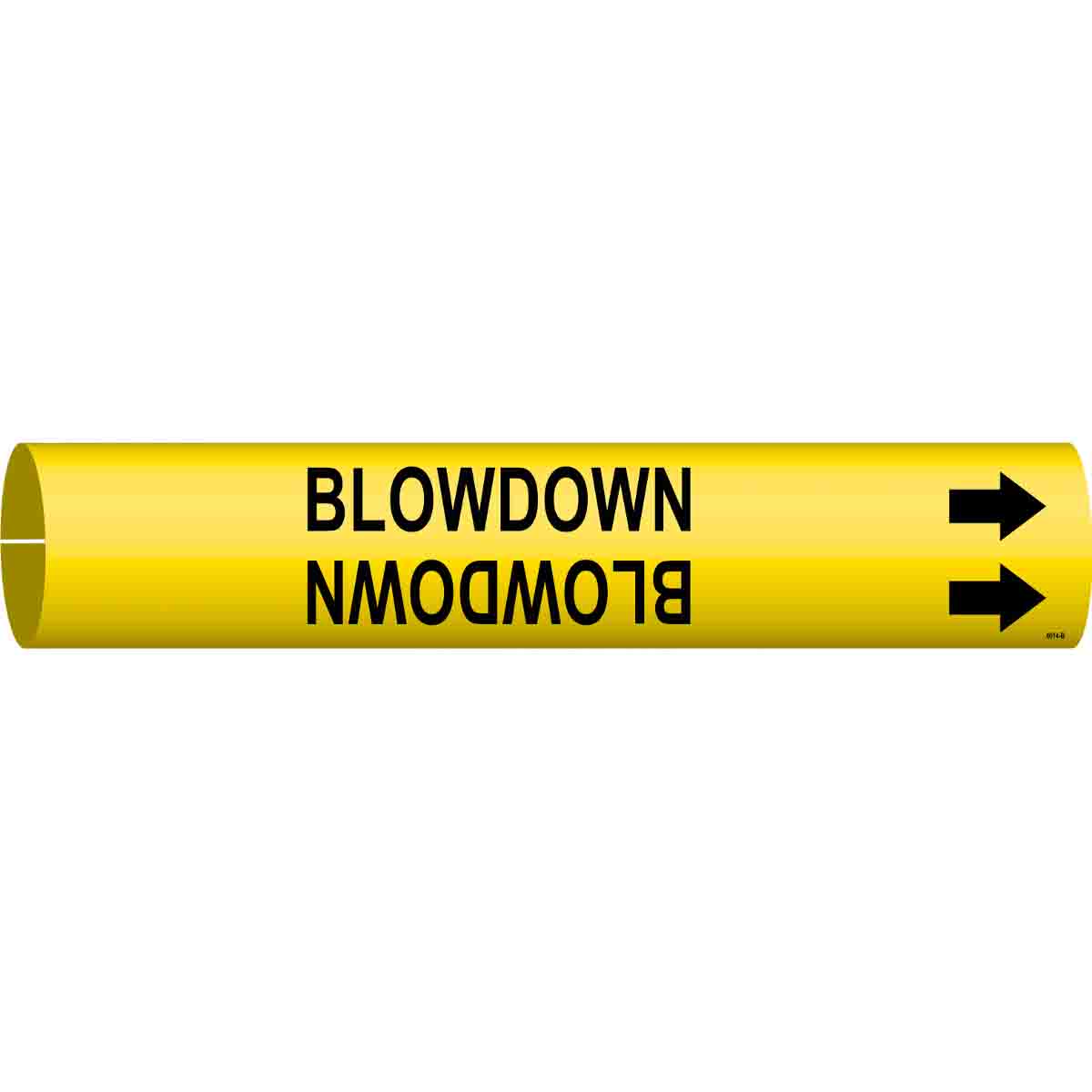 BLOWDOWN Snap-On Pipe Marker