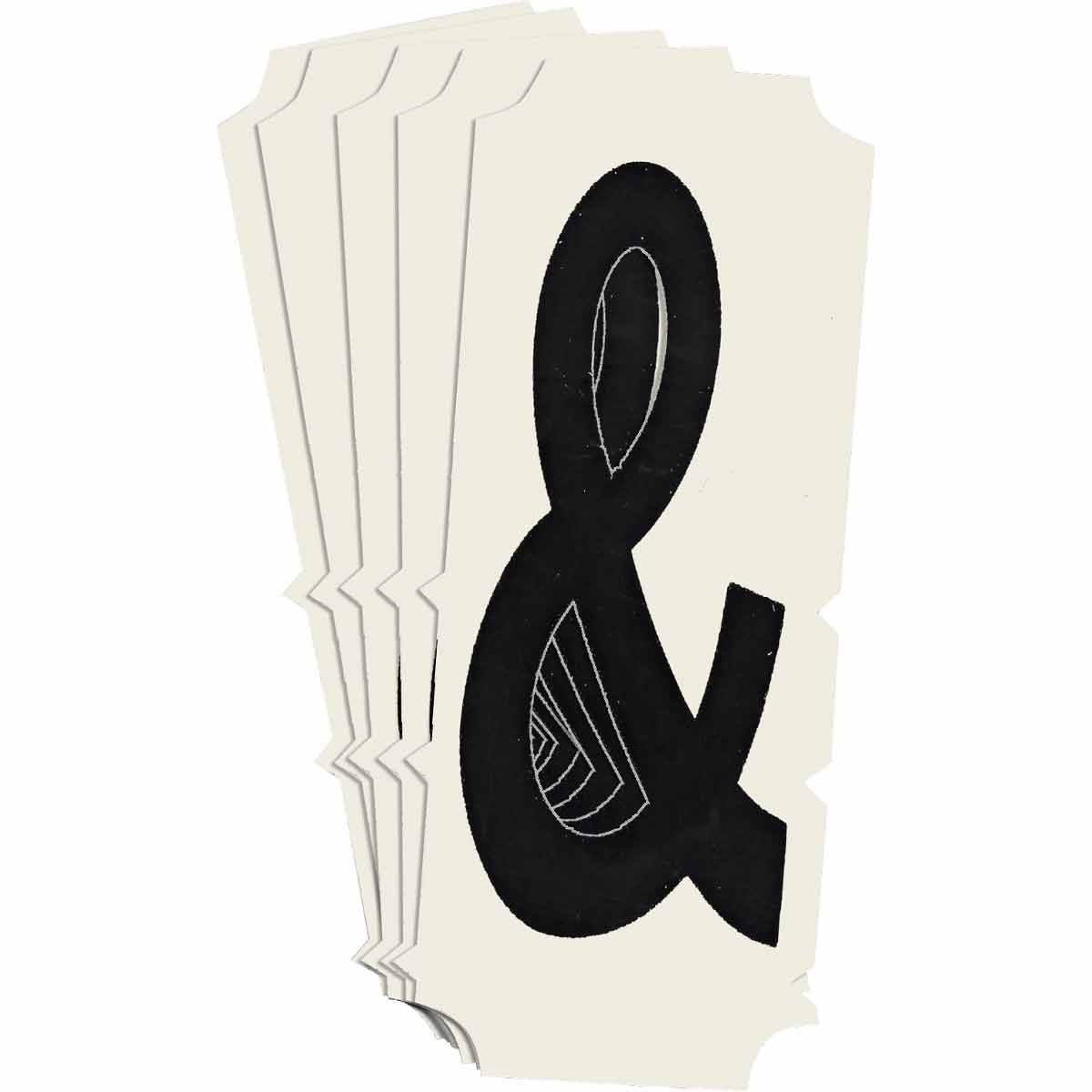 2" Black Condensed Gothic Font Quik-Align Self-Spacing Numbers and Letters