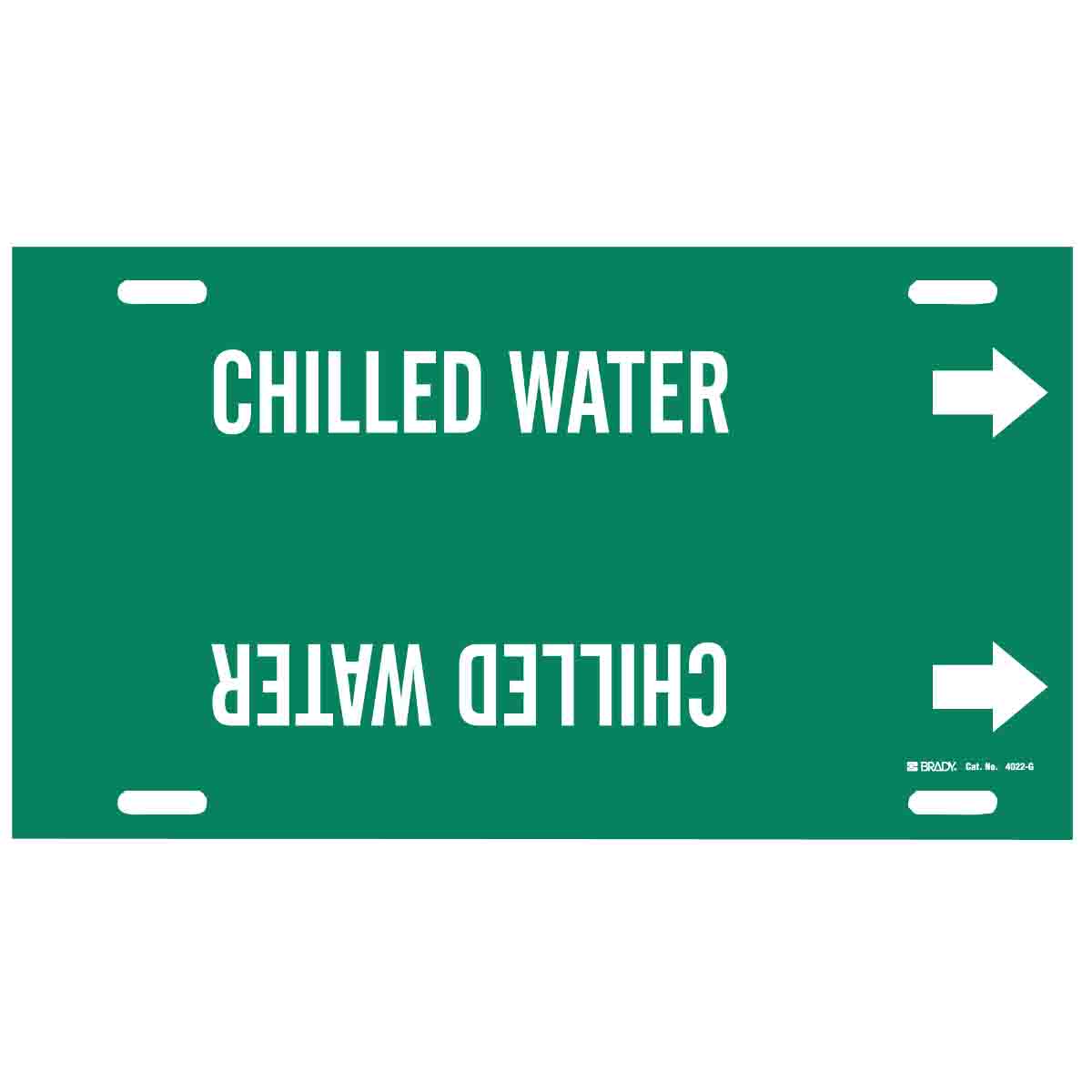 CHILLED WATER Strap-On Pipe Marker