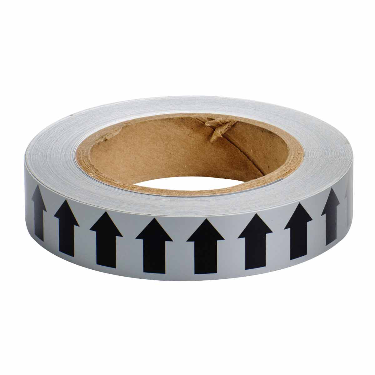 Black and Gray Pipe Marker Tape with Arrows