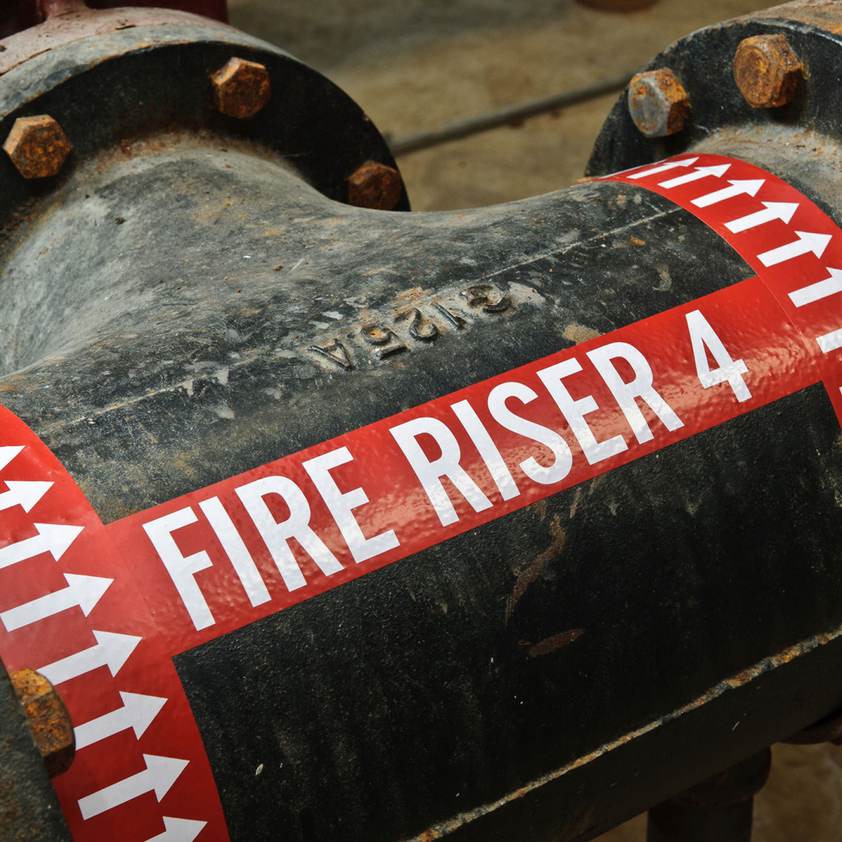 Black and Gray Pipe Marker Tape with Arrows 3 Black and Gray Pipe Marker Tape with Arrows