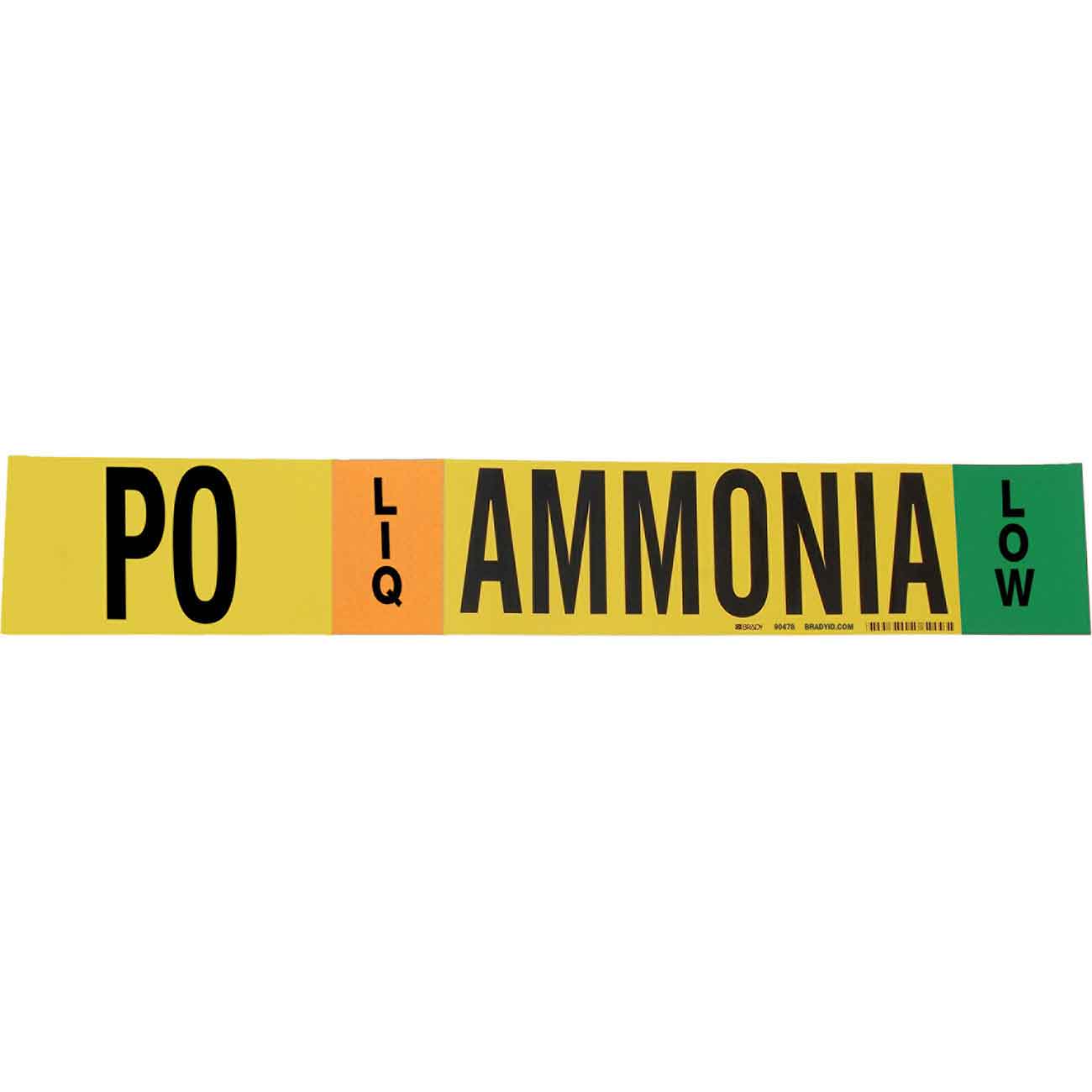 PO LIQ AMMONIA LOW Pipe Marker