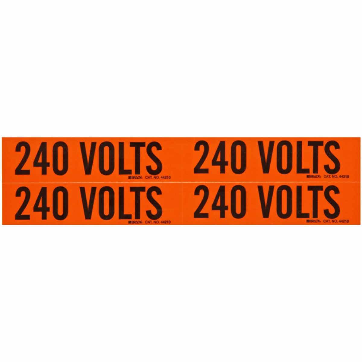 240 Volts Conduit and Voltage Labels