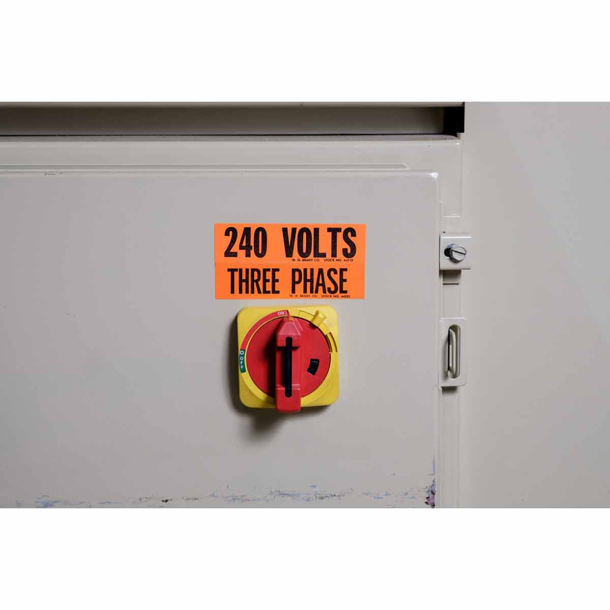240 Volts Conduit and Voltage Labels