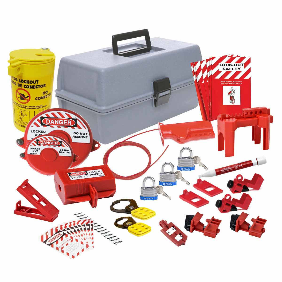 Maintenance Lockout Kit with 3 Padlocks