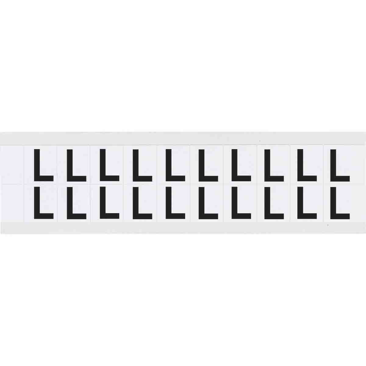 0.625" Character Height Black on White Outdoor Numbers and Letters