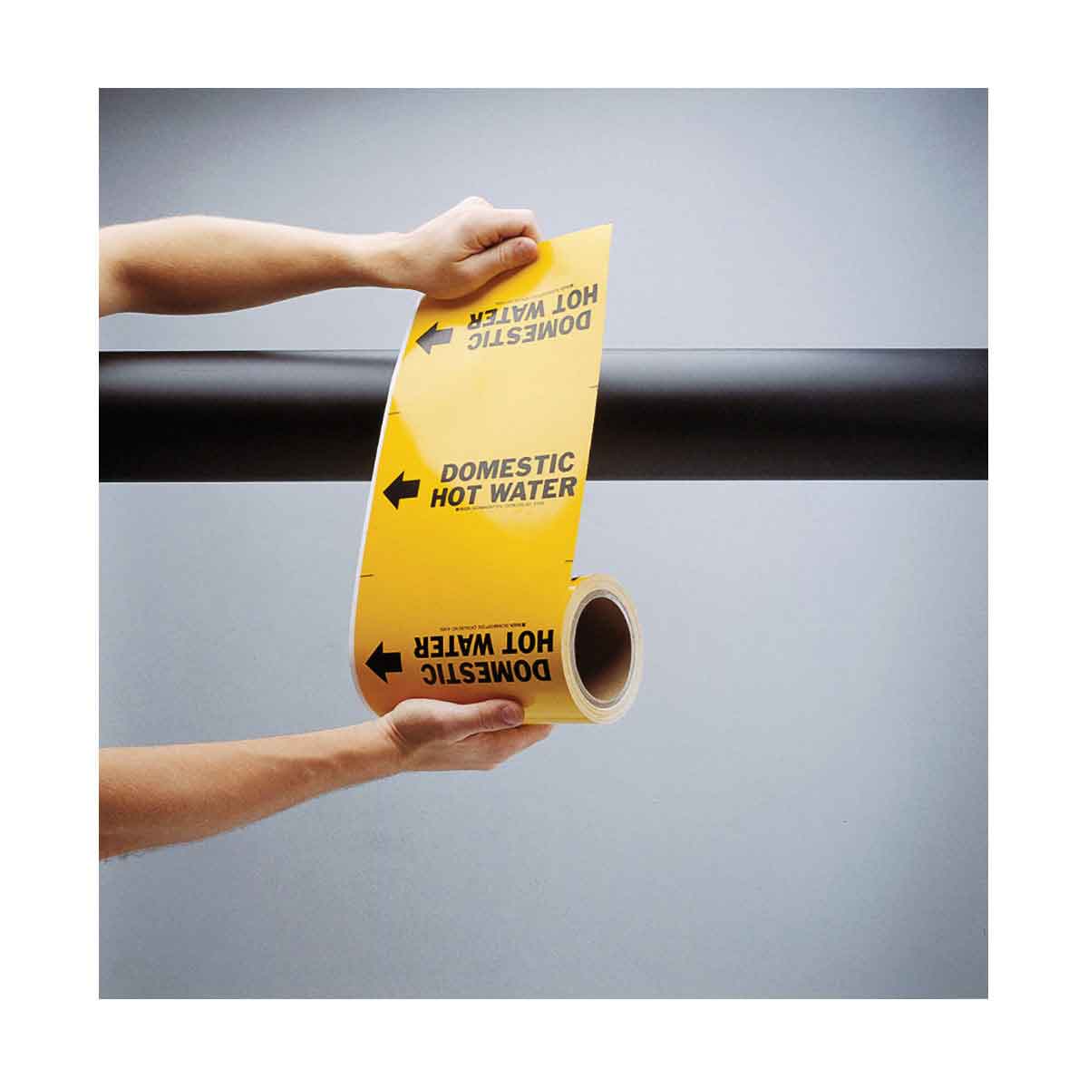 CAUSTIC SODA Roll Form Pipe Marker