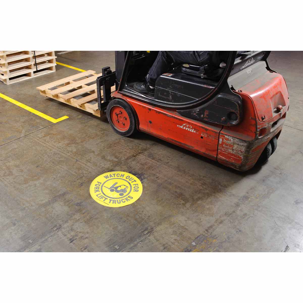 FIRE EXTINGUISHER Up Arrow ToughStripe Floor Sign