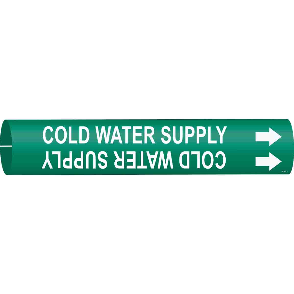 COLD WATER SUPPLY Snap-On Pipe Marker