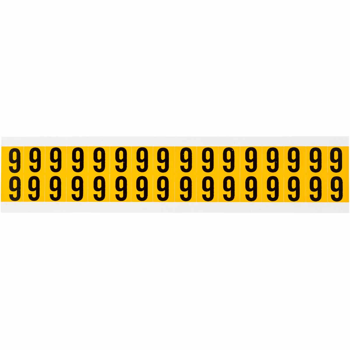 0.625" Character Height Black on Yellow Outdoor Numbers and Letters