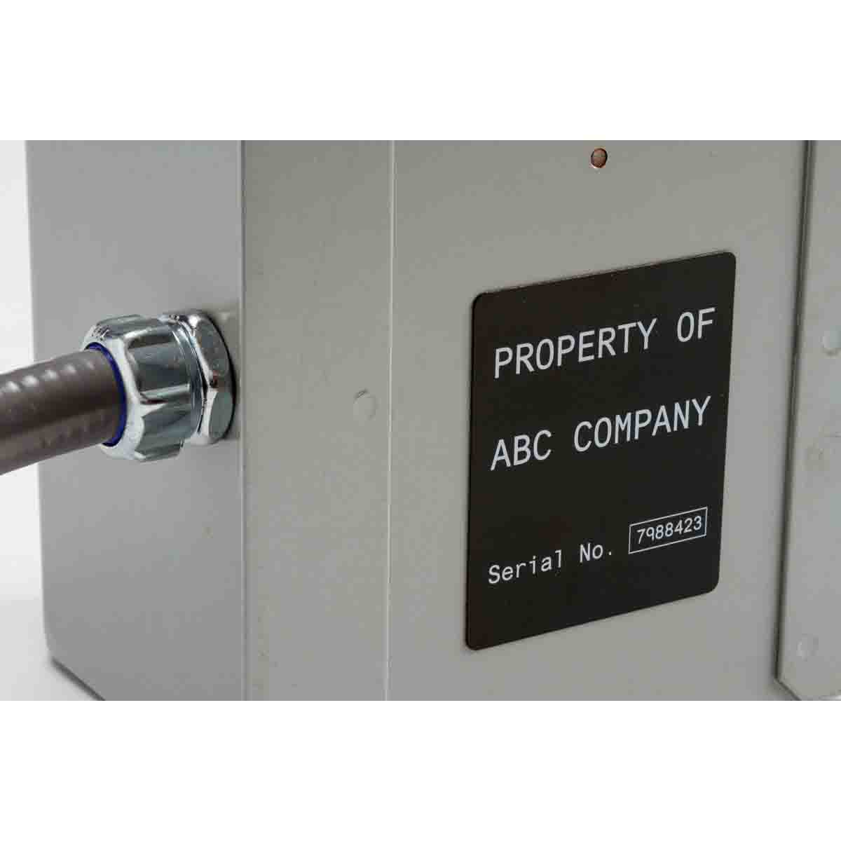 Raised Panel Labels, Rectangular, for 3" Core Printers - 3.5" x 3", Black