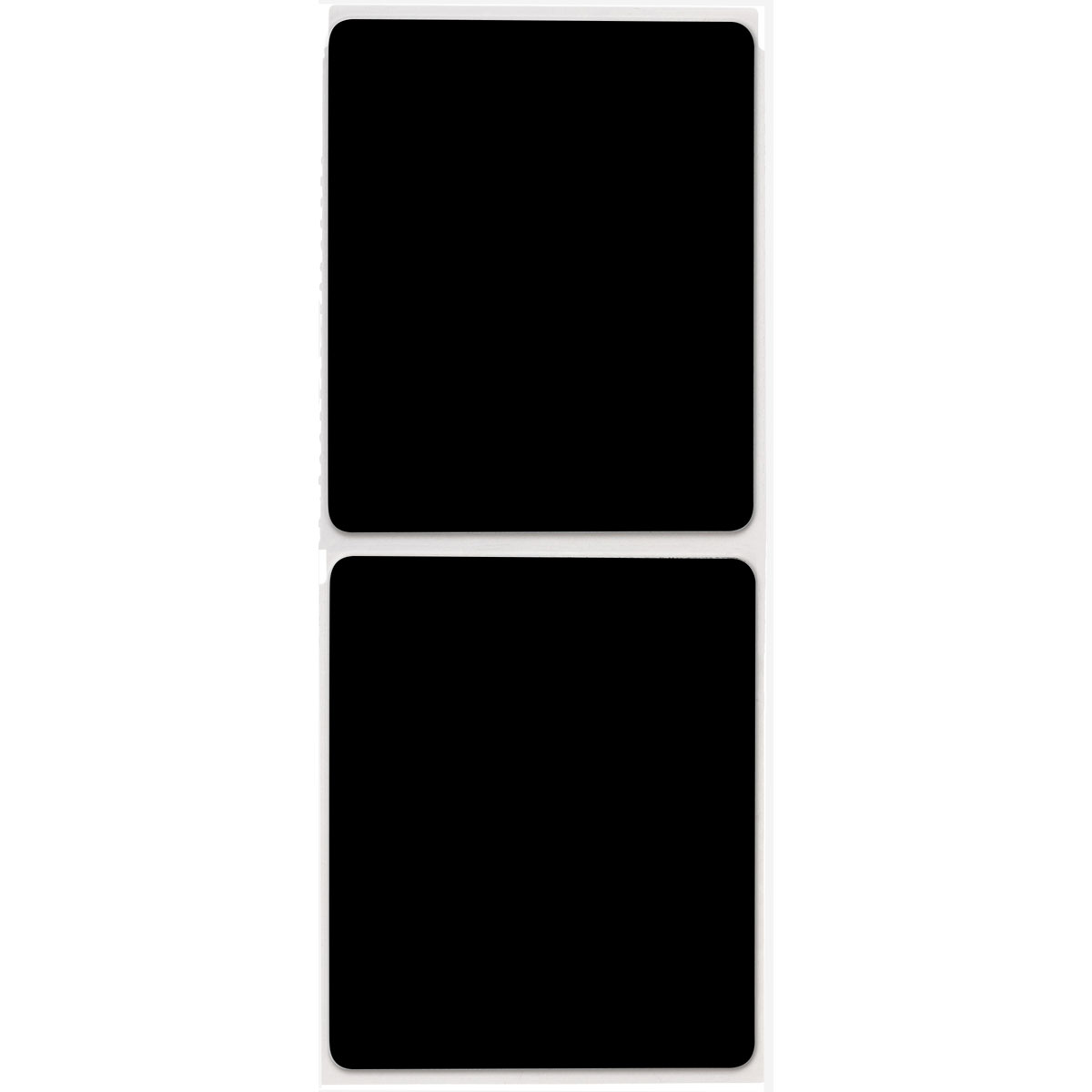 Raised Panel Labels, Rectangular, for 3" Core Printers - 3.5" x 3", Black