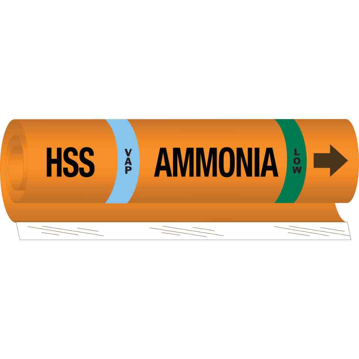HSS VAP AMMONIA LOW Pipe Marker