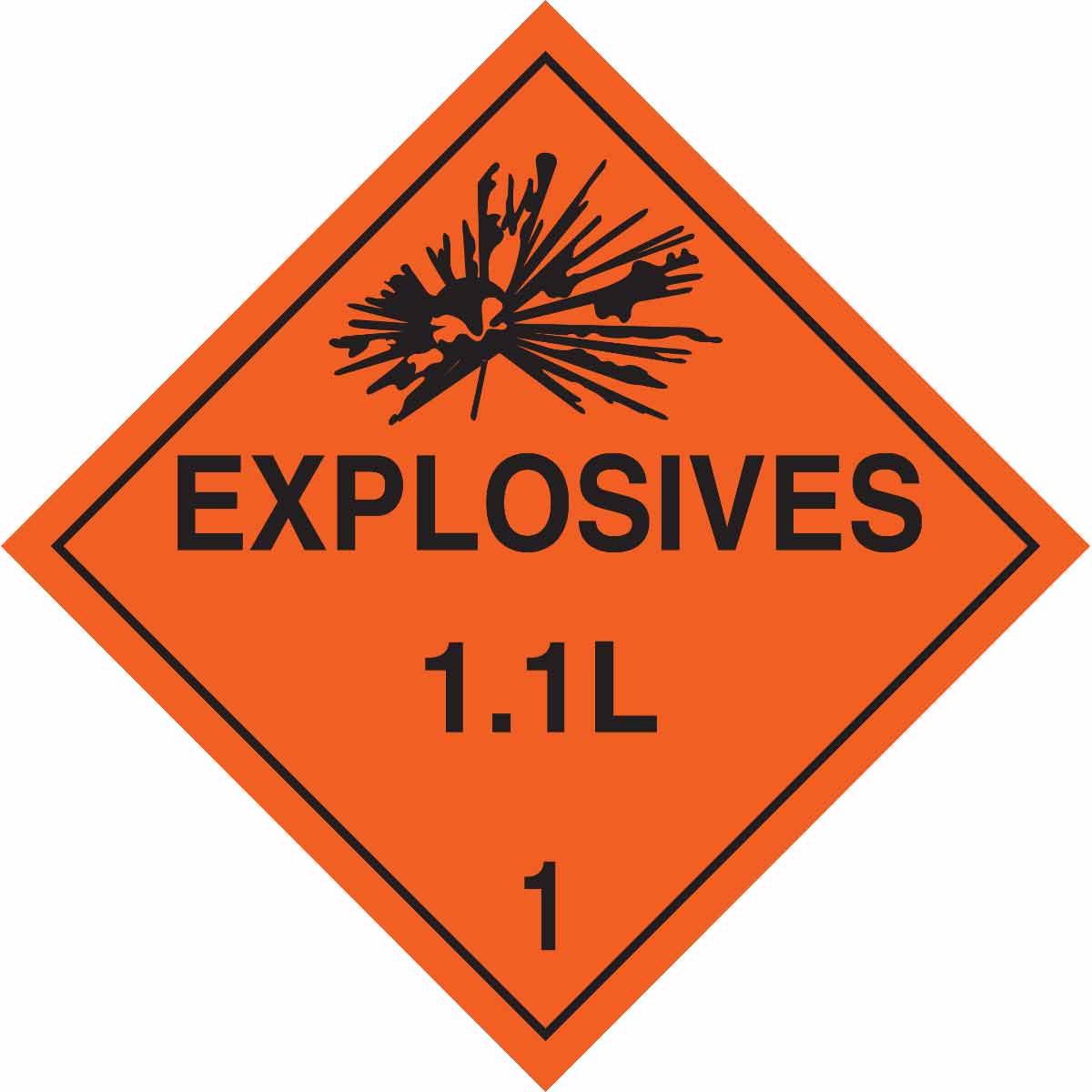 Explosives 11L 1 Sign