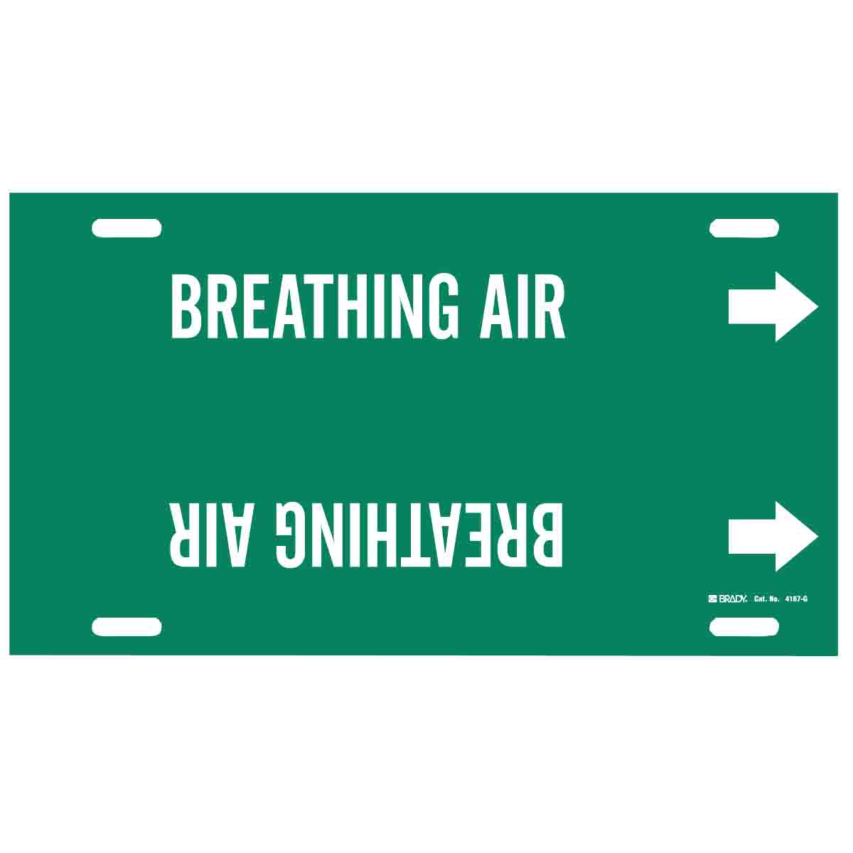 BREATHING AIR Strap-On Pipe Marker