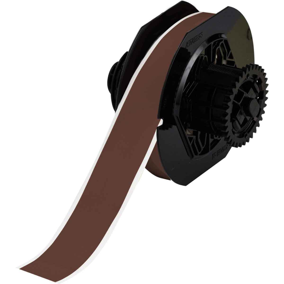 All Weather Permanent Adhesive Vinyl Label Tape for B30 Printers - 1.125", Brown