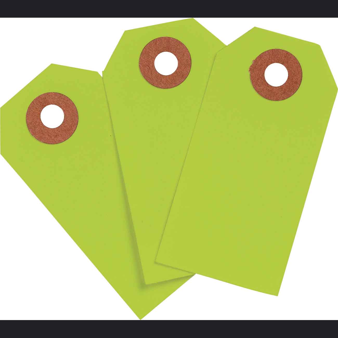Blank Heavy Duty Fluorescent Green Tags