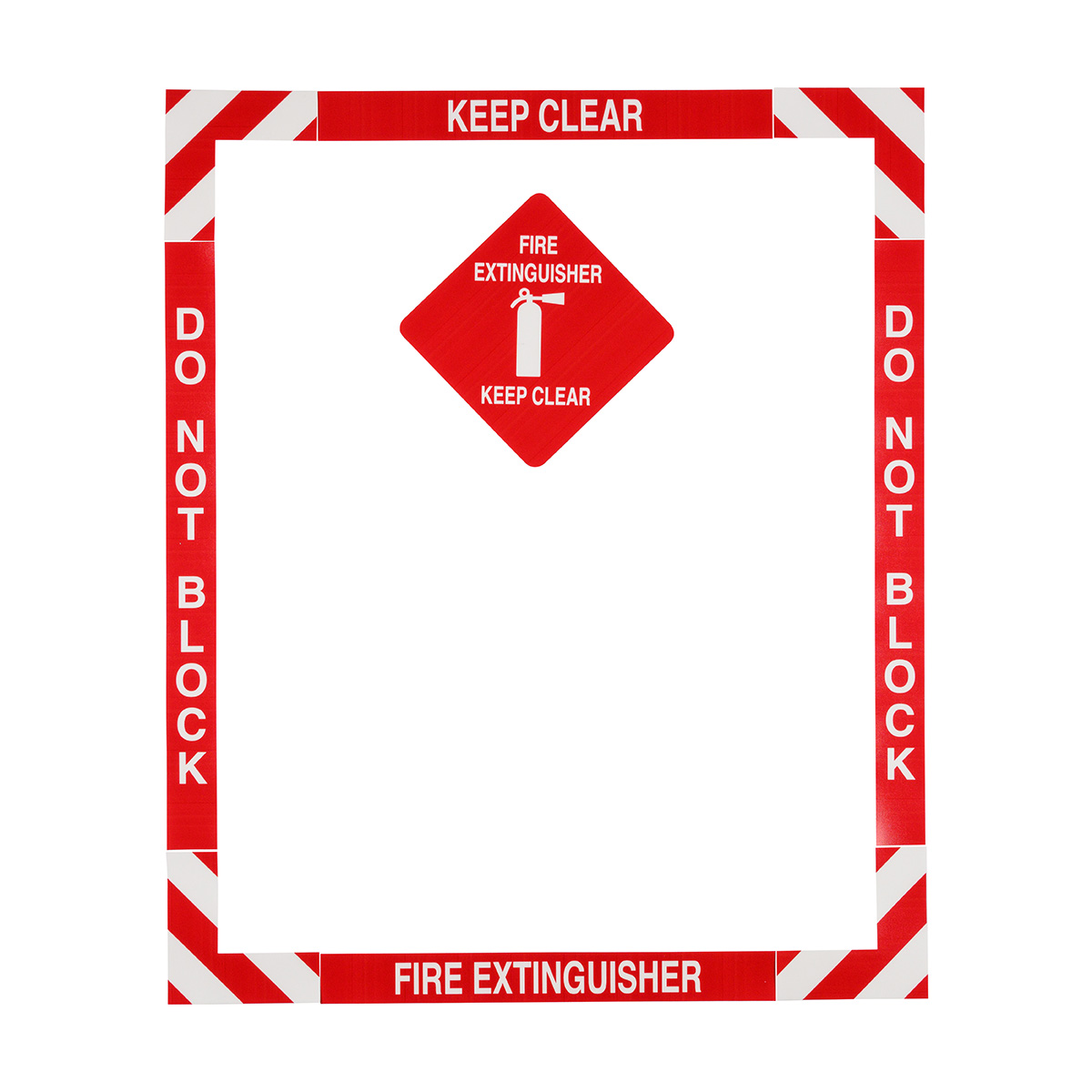 Fire Extinguisher Floor Marking Kit with Sign and Border