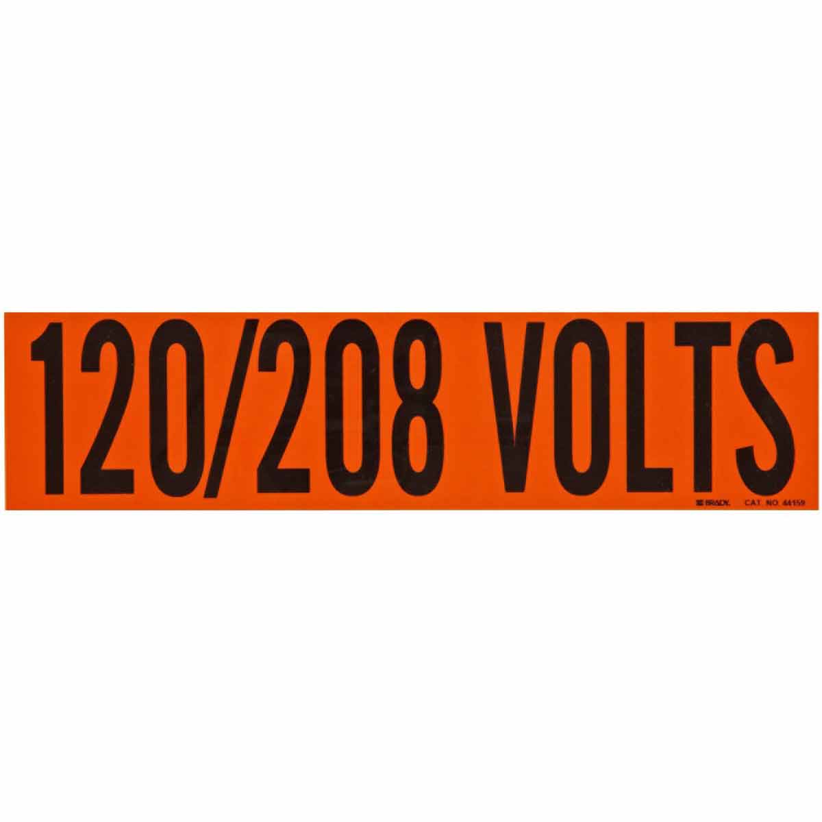120 208 Volts Conduit and Voltage Labels