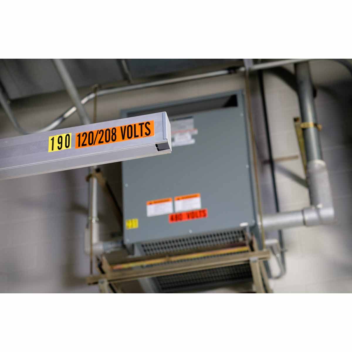 120 208 Volts Conduit and Voltage Labels