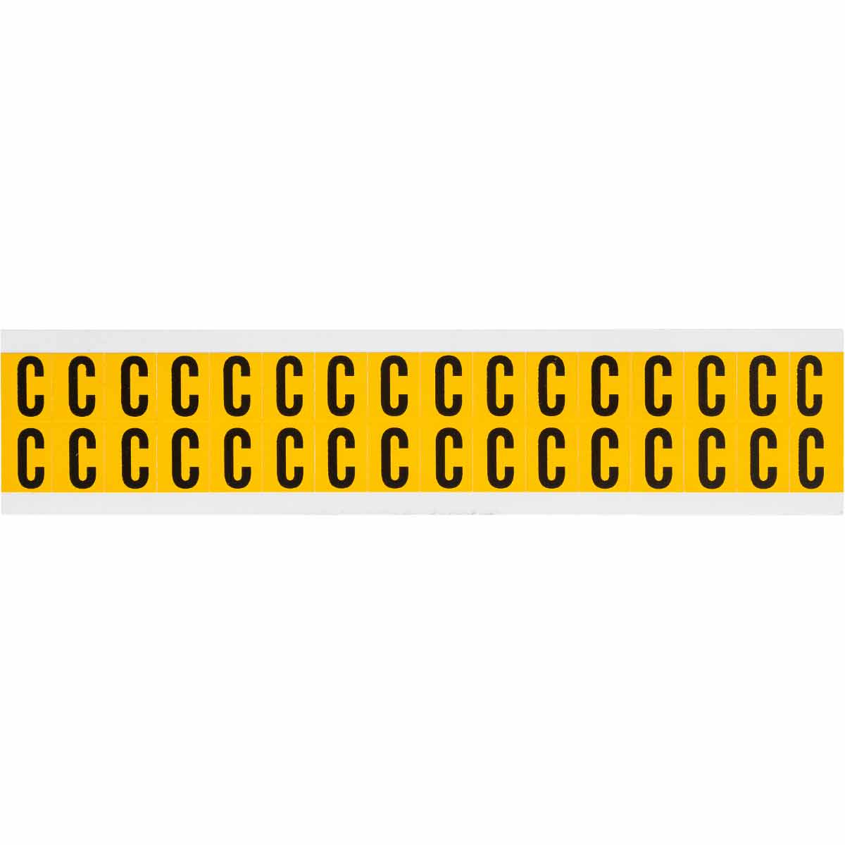 0.625" Character Height Black on Yellow Outdoor Numbers and Letters