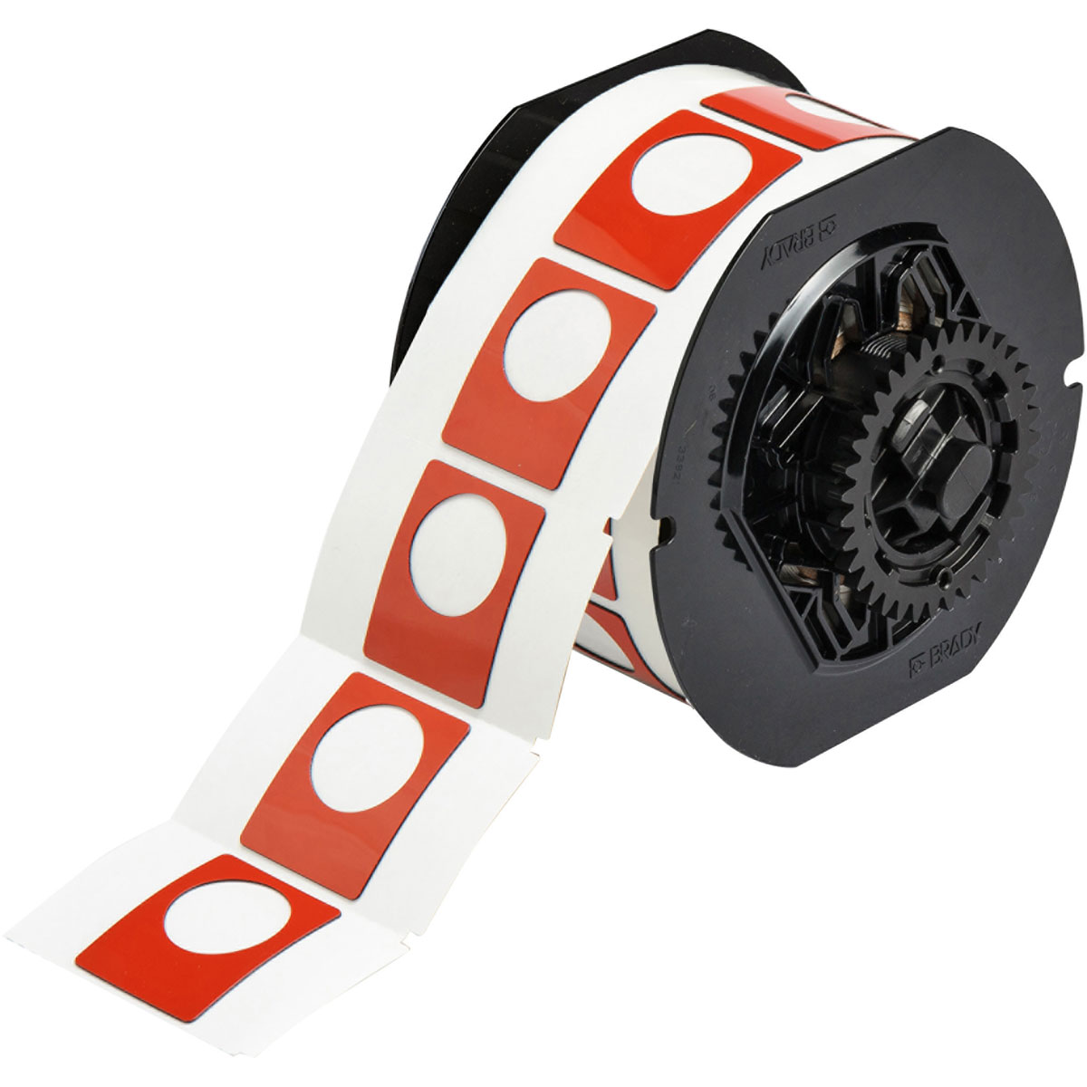 Raised Panel Labels, Push Button, for B30 Printers - 1.5" x 1.2", Red