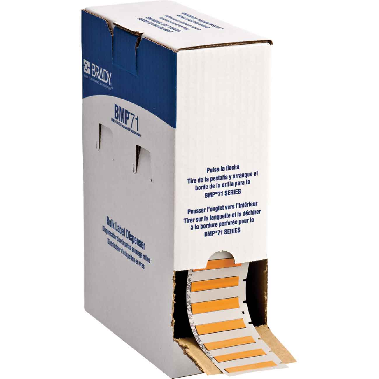 PermaSleeve Heat Shrink Wire and Cable Labels, Bulk, for M6 M7 Printers - 0.187" Dia x 1.75", Orange