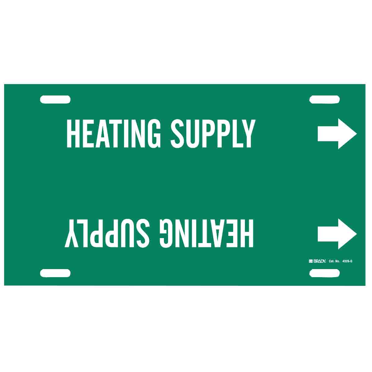 HEATING SUPPLY Strap-On Pipe Marker