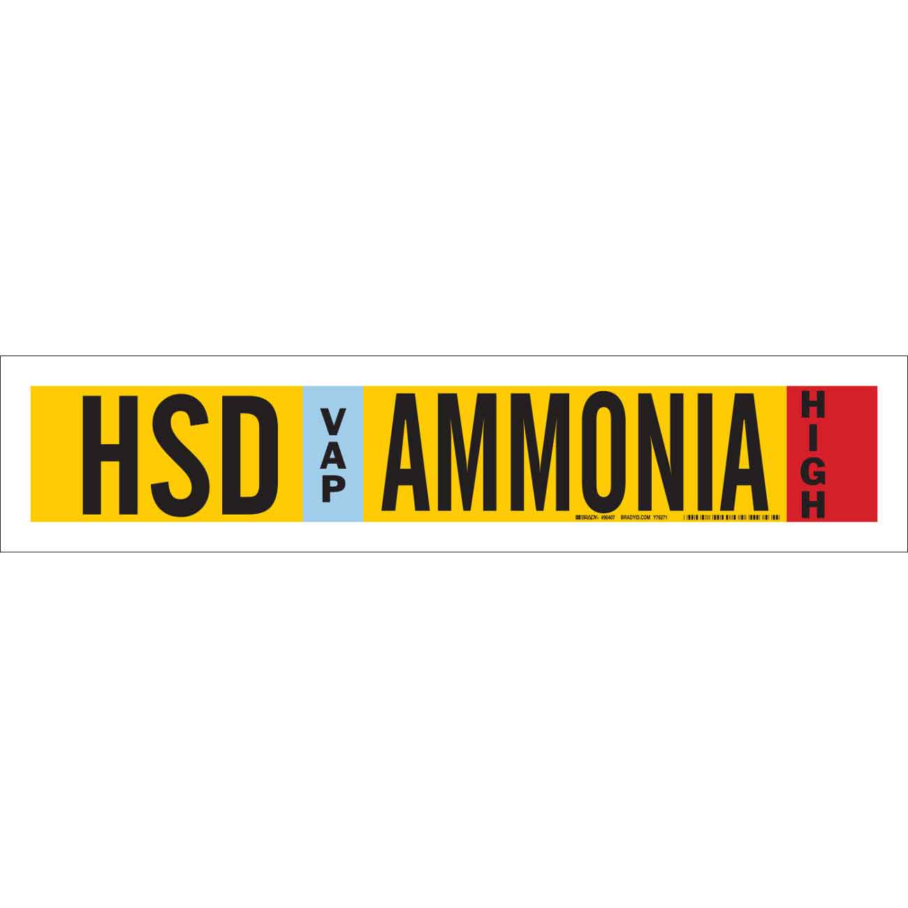 HSD VAP AMMONIA HIGH Pipe Marker