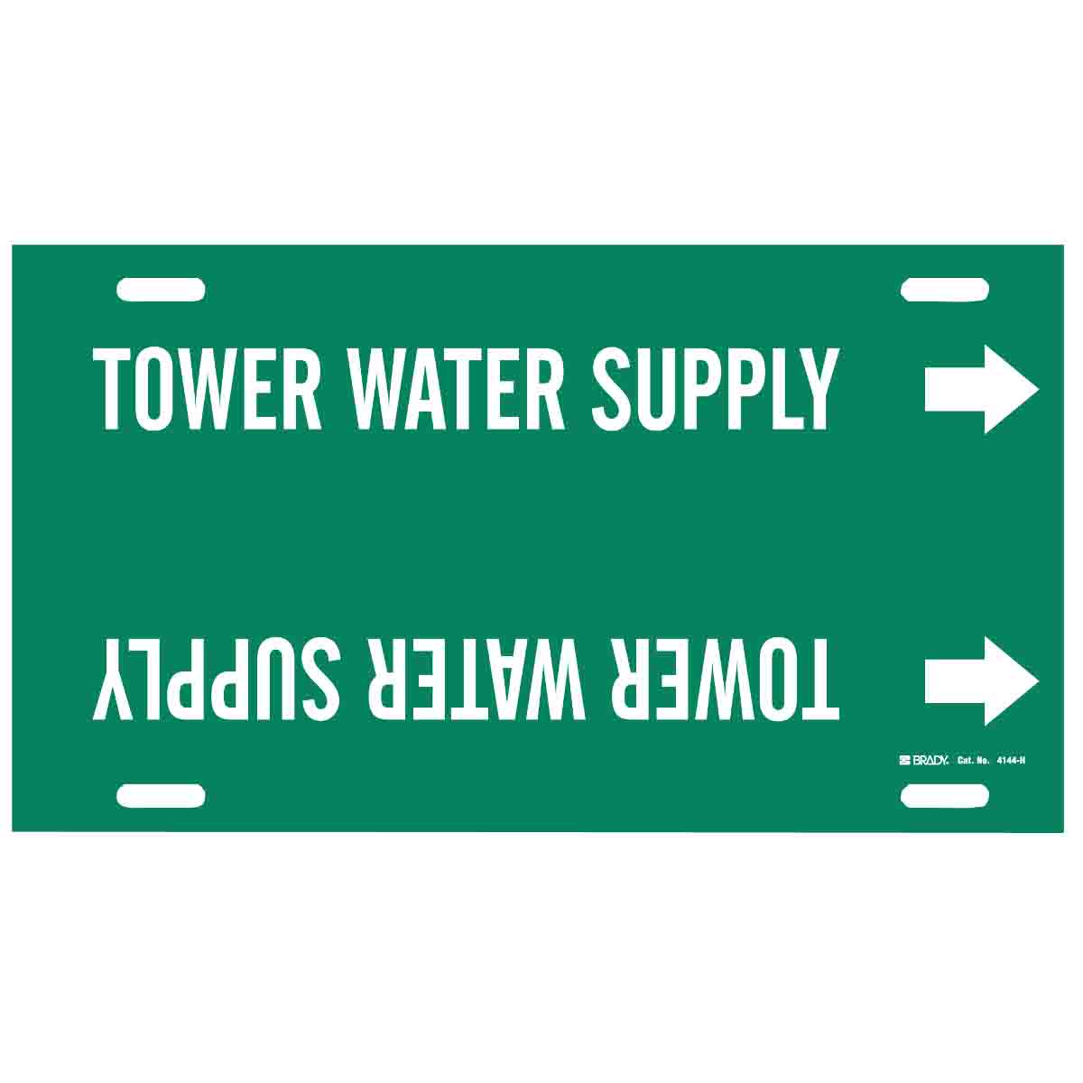 TOWER WATER SUPPLY Strap-On Pipe Marker