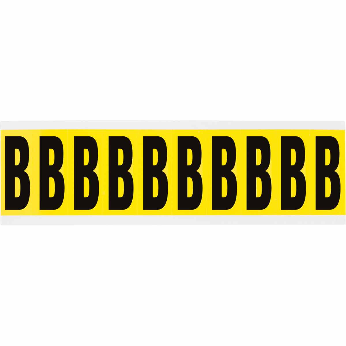 2" Character Height Black on Yellow Repositionable Numbers and Letters
