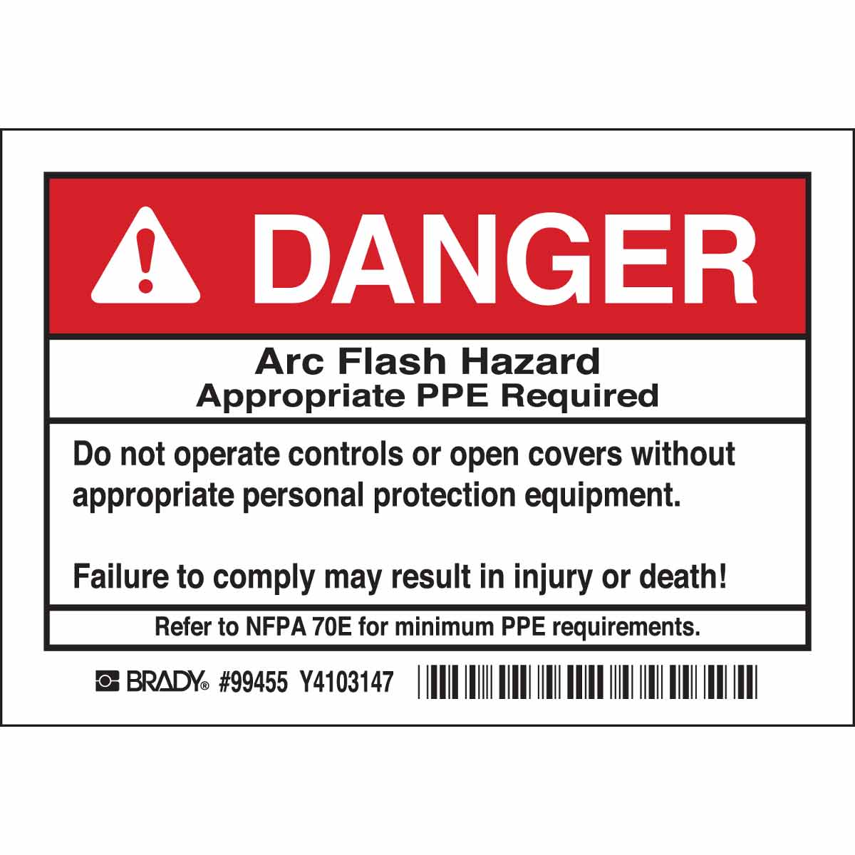 Arc Flash Label