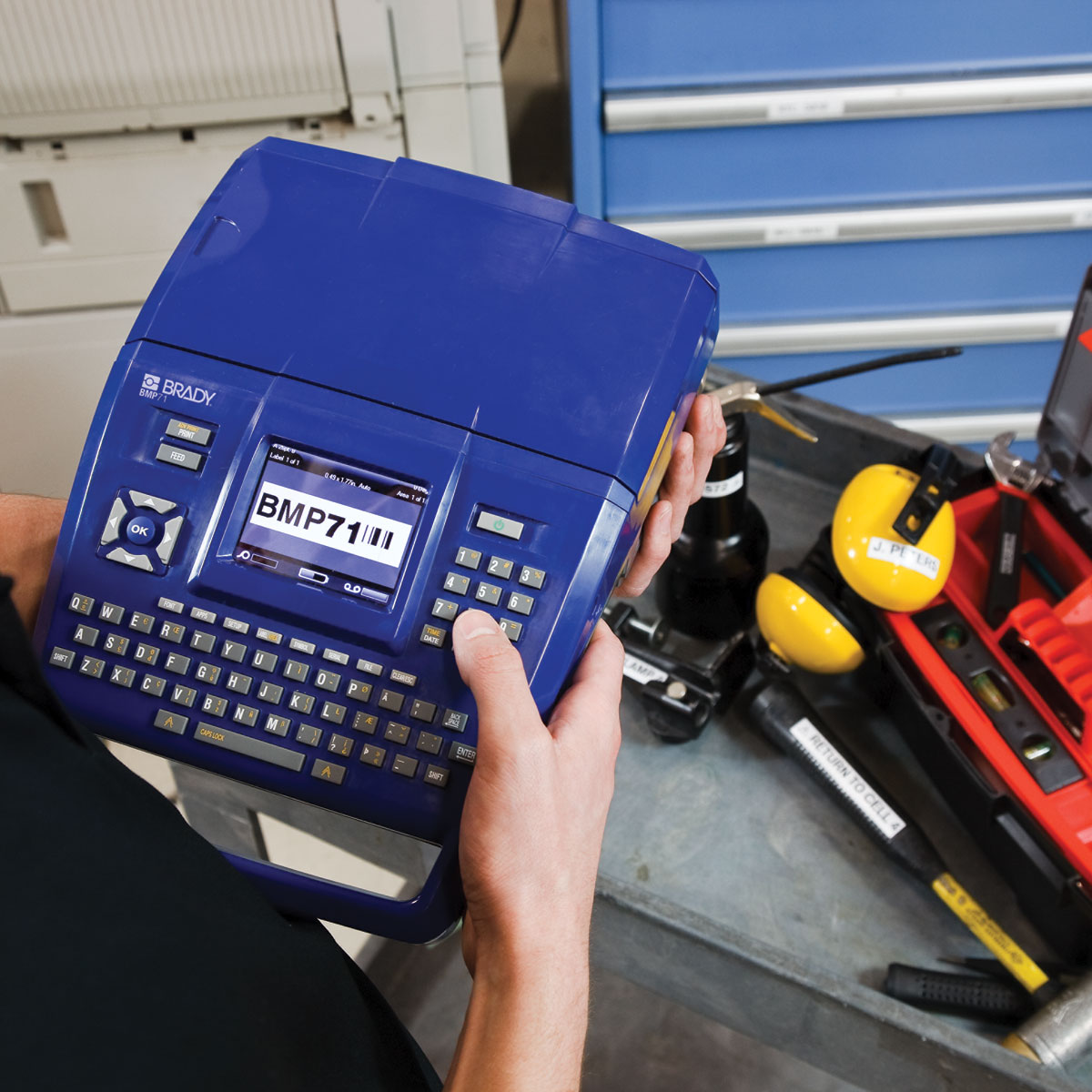 BMP71 Label Printer with Soft Case and Quick Charger