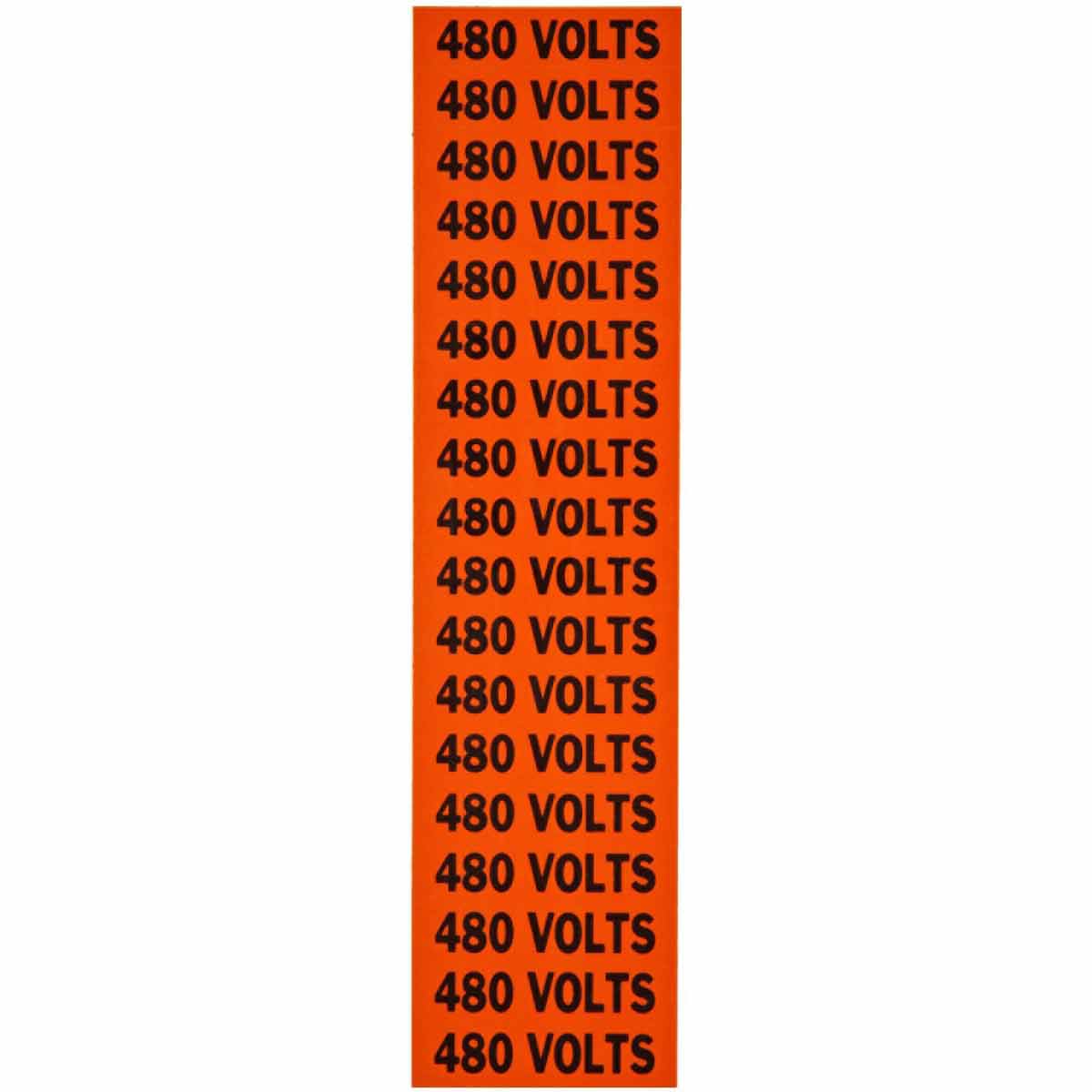 480 Volts Conduit and Voltage Labels