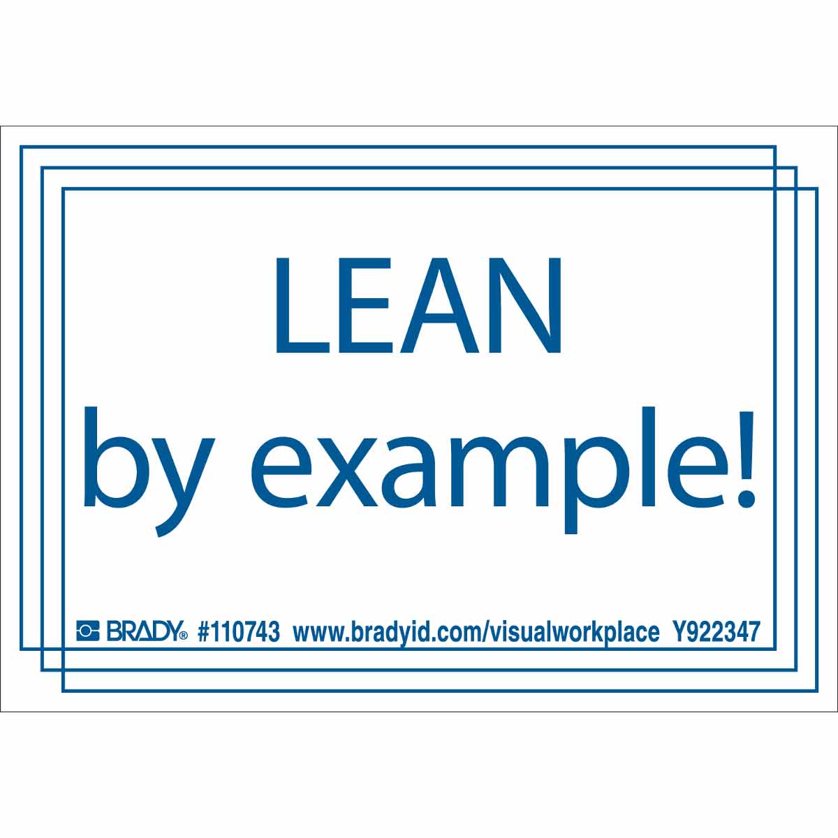 LEAN BY EXAMPLE! Labels