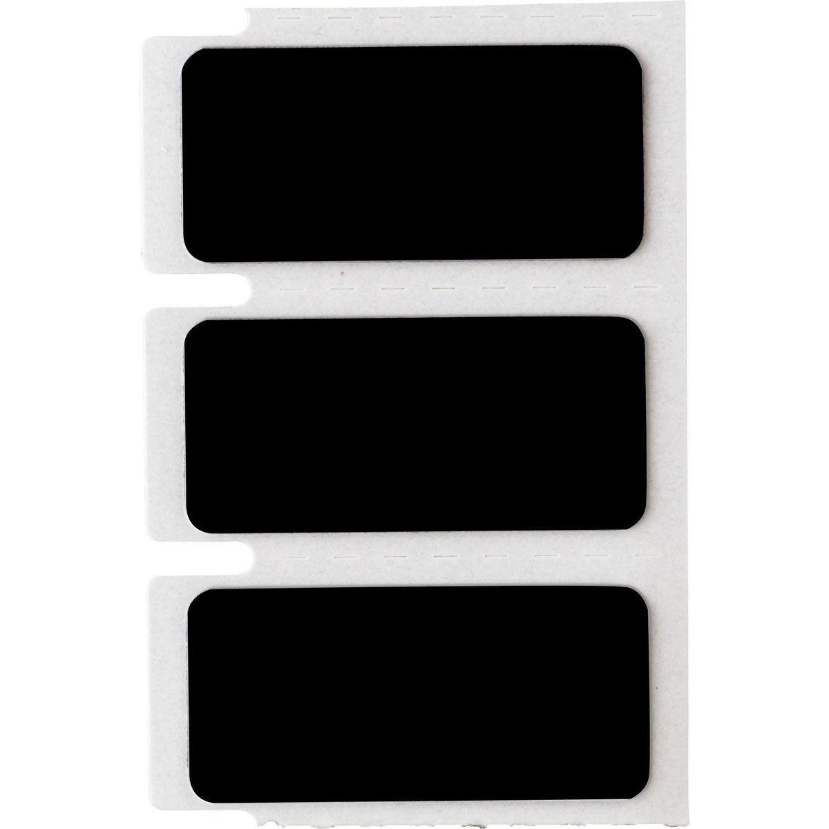 Raised Panel Labels, Rectangular, for 3" Core Printers - 0.49" x 1.06", Black 3 Raised Panel Labels, Rectangular, for 3" Core Printers - 0.49" x 1.06", Black