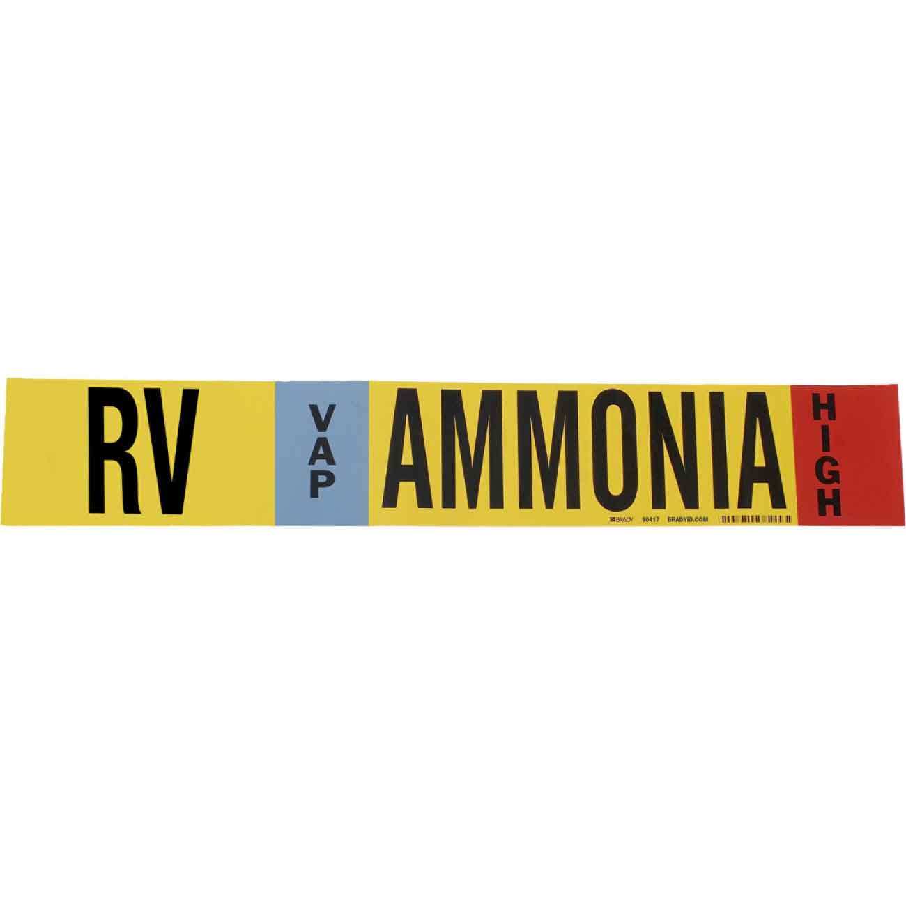 RV VAP AMMONIA HIGH Pipe Marker